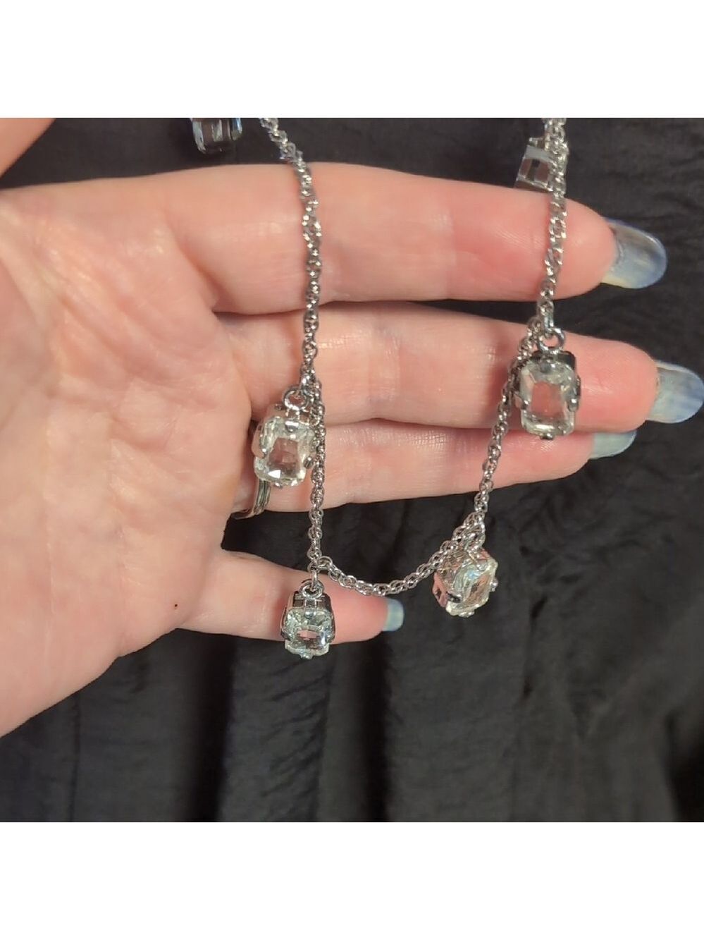 Ann Taylor Crystal Drop Necklace - Picture 5 of 9